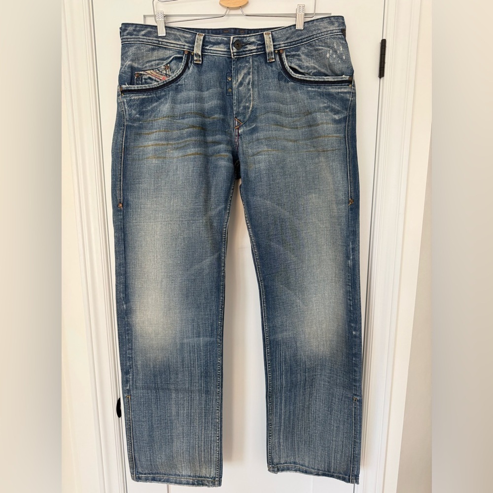 BNWOT Diesel Faded Wash Straight Leg Jeans | Men’s W38 | Y2K Denim Streetwear